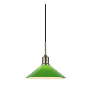 Zelené/mosadzné závesné svietidlo so skleneným tienidlom ø 25 cm Vela – Markslöjd