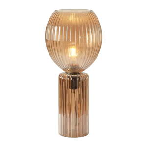 Jantárová stolová lampa so skleneným tienidlom (výška  40 cm) Toulipa – Markslöjd