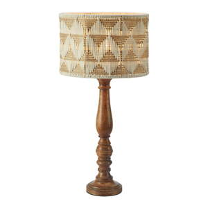 Hnedá/v prírodnej farbe stolová lampa s textilným tienidlom/s tienidlom z juty (výška  62,5 cm) Ano – Markslöjd