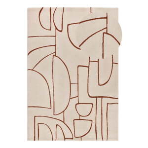 Koberec v tehlovej farbe/krémovobiely 133x190 cm Beruti – Universal