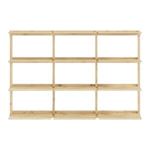 Nástenná knižnica z borovicového dreva v prírodnej farbe 192x127 cm Groove – Karup Design