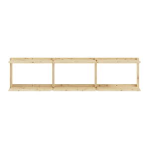Nástenná knižnica z borovicového dreva v prírodnej farbe 192x47,5 cm Groove – Karup Design