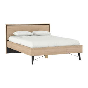 Dvojlôžková posteľ v dekore duba s roštom 140x200 cm v prírodnej farbe Ry – Tvilum