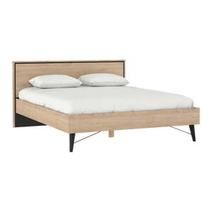 Dvojlôžková posteľ v dekore duba s roštom 160x200 cm v prírodnej farbe Ry – Tvilum