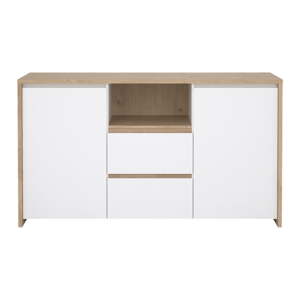 Biela/v prírodnej farbe komoda v dekore duba 149x84x48 cm Next – Tvilum