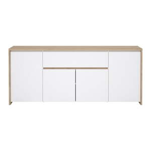 Biela/v prírodnej farbe komoda v dekore duba 197x84x48 cm Next – Tvilum