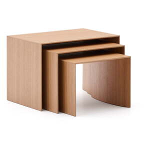 Odkladacie stolíky v súprave 3 ks v dekore duba 40x60 cm Litto – Kave Home