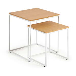 Odkladacie stolíky v súprave 2 ks v dekore duba 45x45 cm Yoana – Kave Home