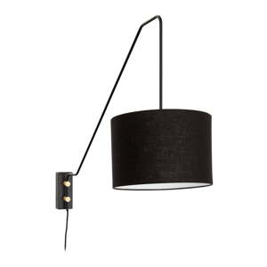 Čierne nástenné svietidlo ø 25 cm Jex – Kave Home