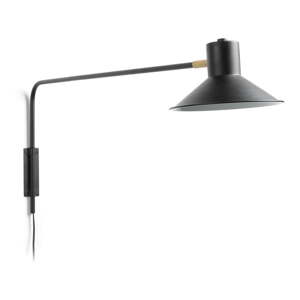 Čierne nástenné svietidlo ø 20 cm Aria – Kave Home