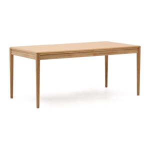 Rozkladací jedálenský stôl s prídavnou doskou v dekore duba 90x160 cm Lenon – Kave Home