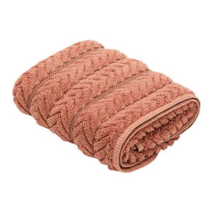 Terakotový froté bavlnený uterák 50x90 cm Rune – Kave Home