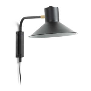 Čierne nástenné svietidlo ø 20 cm Aria – Kave Home