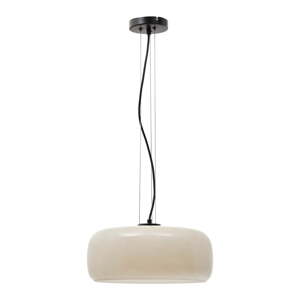 Sivobéžové LED závesné svietidlo so skleneným tienidlom ø 38 cm Reig – Kave Home