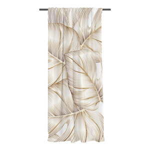 Záves z bavlneného saténu v zlatej farbe 110x170 cm Golden Leaves – Butter Kings