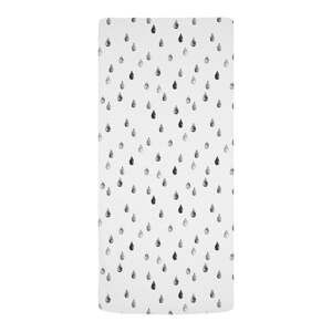 Čiern-obiela napínacia detská plachta na jednolôžko z bavlneného saténu 90x200 cm Bunnies in the Rain – Butter Kings