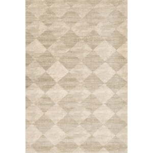 Béžový vlnený koberec 200x300 cm Agnus Checkered – Agnella