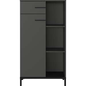 Antracitová knižnica 64x120x34 cm Rovigo – Germania