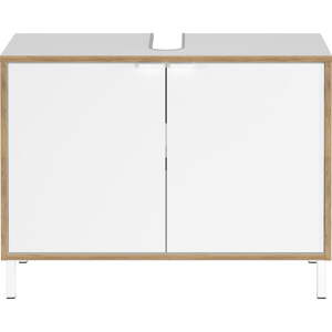 Biela vysoká skrinka pod umývadlo 80x60 cm Topeka – Germania