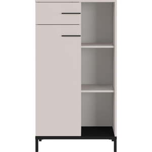 Krémovobiela knižnica 64x120x34 cm Rovigo – Germania