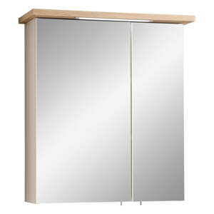 Krémovobiela/v prírodnej farbe kúpeľňová skrinka v dekore duba 60x72 cm Quickset 966 – Pelipal