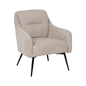 Béžové ženilkové kreslo Classic – Ixia