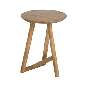Okrúhly odkladací stolík z mangového dreva ø 40 cm Mao – Ixia