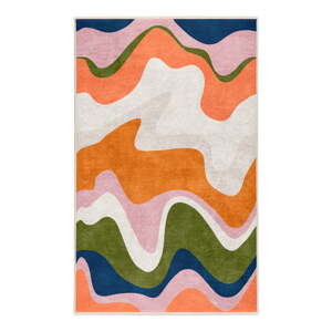 Oranžový prateľný koberec 80x150 cm Squiggly Orange – Mila Home