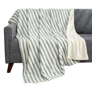 Biela/zelená deka 150x190 cm Soren Wellsoft – Mijolnir
