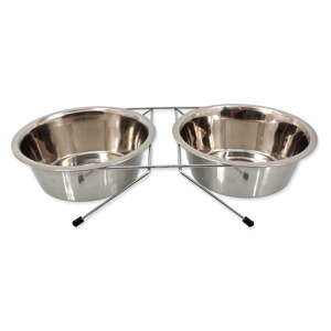 Súprava misiek s podstavcom pre psa z nehrdzavejúcej ocele ø 21 cm  Dog Fantasy – Plaček Pet Products
