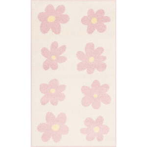 Ružový/slonovinový detský koberec 80x150 cm Dazzy Rose – FD