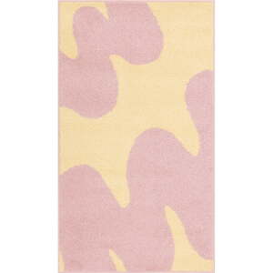 Žltý/ružový detský koberec 80x150 cm Hugsy Vanilla – FD