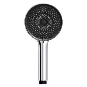Plastová sprchová hlavica v striebornej farbe ø 12 cm Softwater – Wenko