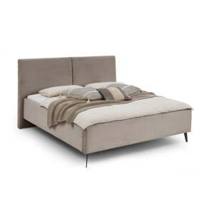 Taupe čalúnená dvojlôžková posteľ bez roštu 180x200 cm Lando – Meise Möbel