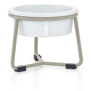Porcelánová miska s podstavcom pre psa ø 20 cm Pranzo Greige M – MiaCara