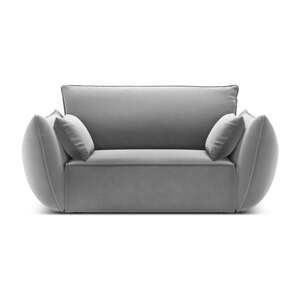 Svetlosivé zamatové kreslo Vanda – Mazzini Sofas