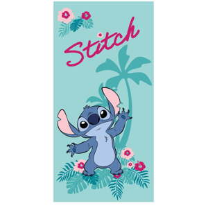 Tyrkysová detská osuška z mikrovlákna 70x140 cm Lilo and Stitch "Hawaii" – Jerry Fabrics