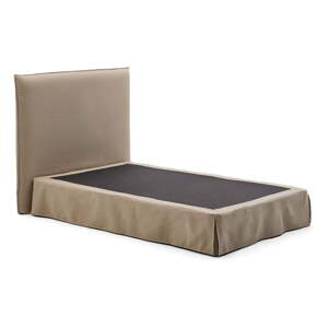 Taupe čalúnená jednolôžková posteľ 90x200 cm Jaira – Kave Home