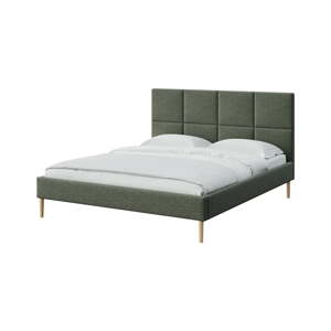Zelená čalúnená dvojlôžková posteľ s roštom 180x200 cm Alano – MESONICA