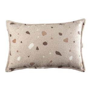 Svetlohnedá detský pohovkový vankúš buklé/ženilka Terrazzo Bolster – Wigiwama