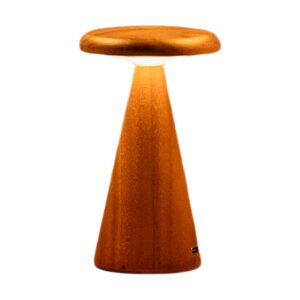 LED stolová lampa v prírodnej farbe s dreveným tienidlom (výška  14 cm) Sylva – Gingko