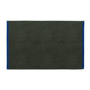 Tmavozelená/modrá kúpeľňová predložka z bio bavlny 50x80 cm Soft – Mette Ditmer Denmark