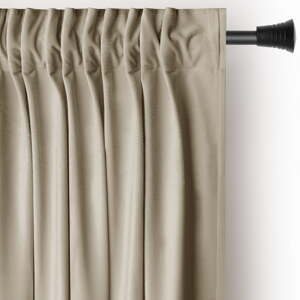 Hnedý/béžový zamatový dimout záves 140x270 cm Pleat – Restilo